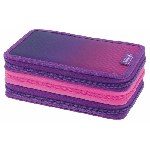 HERLITZ Federpenal 31tlg. 3 Fächer pink/purple